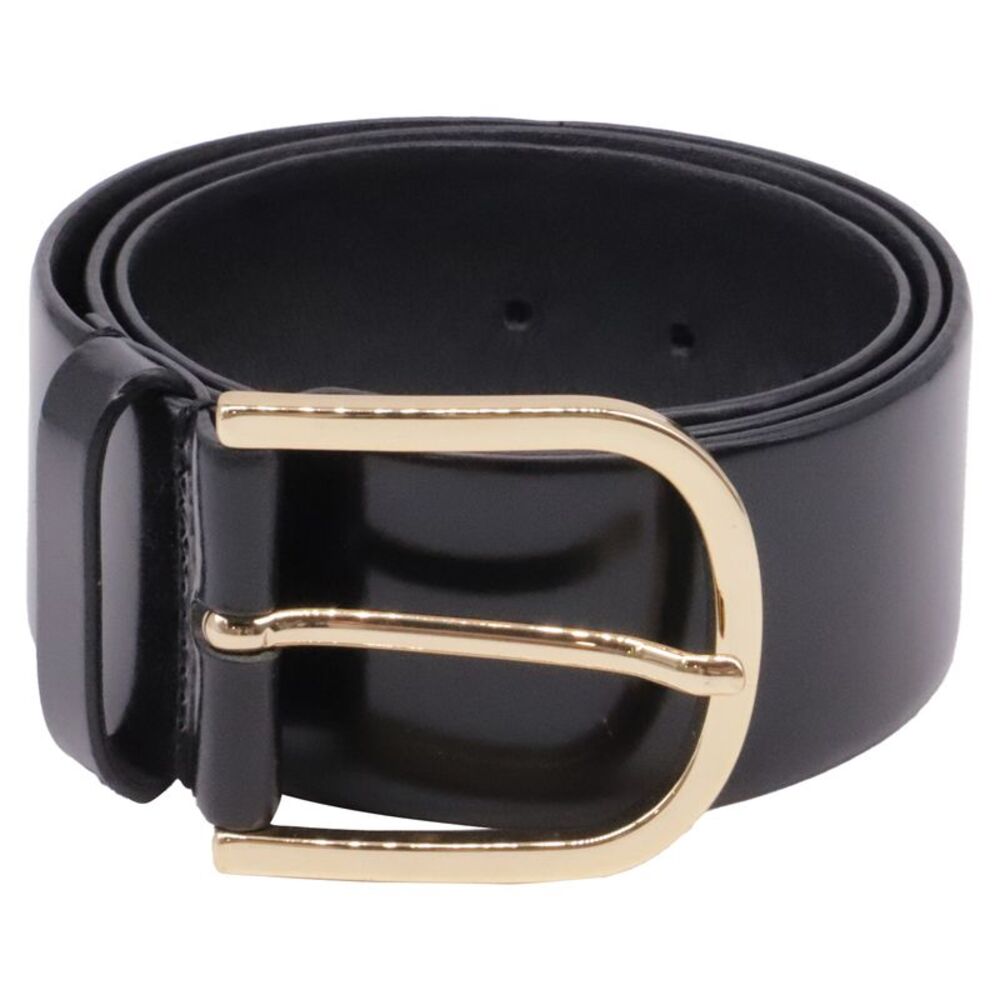 Totême Wide Trouser Buckled Belt in Black Leather